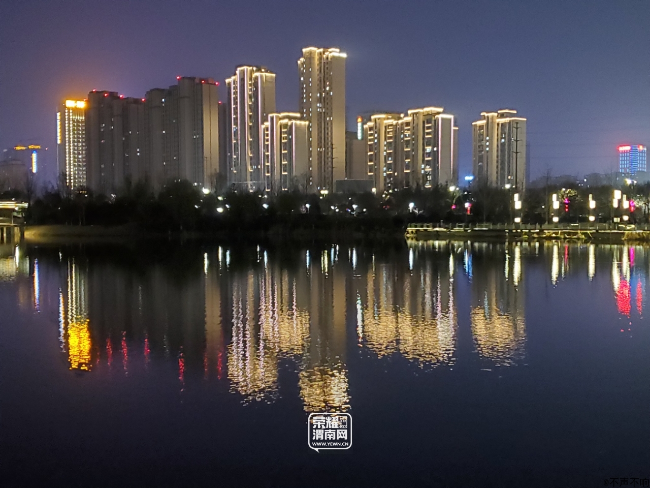 醉美在渭南市政府广场的夜色美景当中,大家觉得渭南哪里的夜景最美?